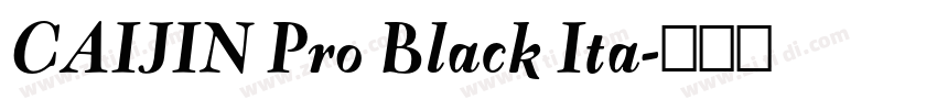 CAIJIN Pro Black Ita字体转换
